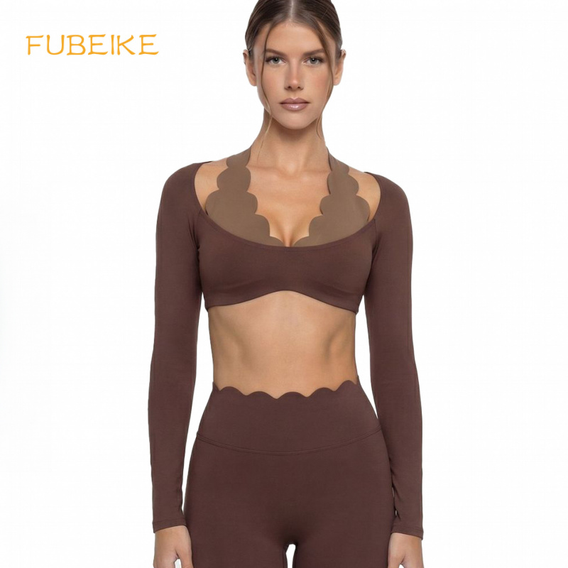 Yoga Blocks - Fake Two-piece Color-blocked Yoga Outfit With