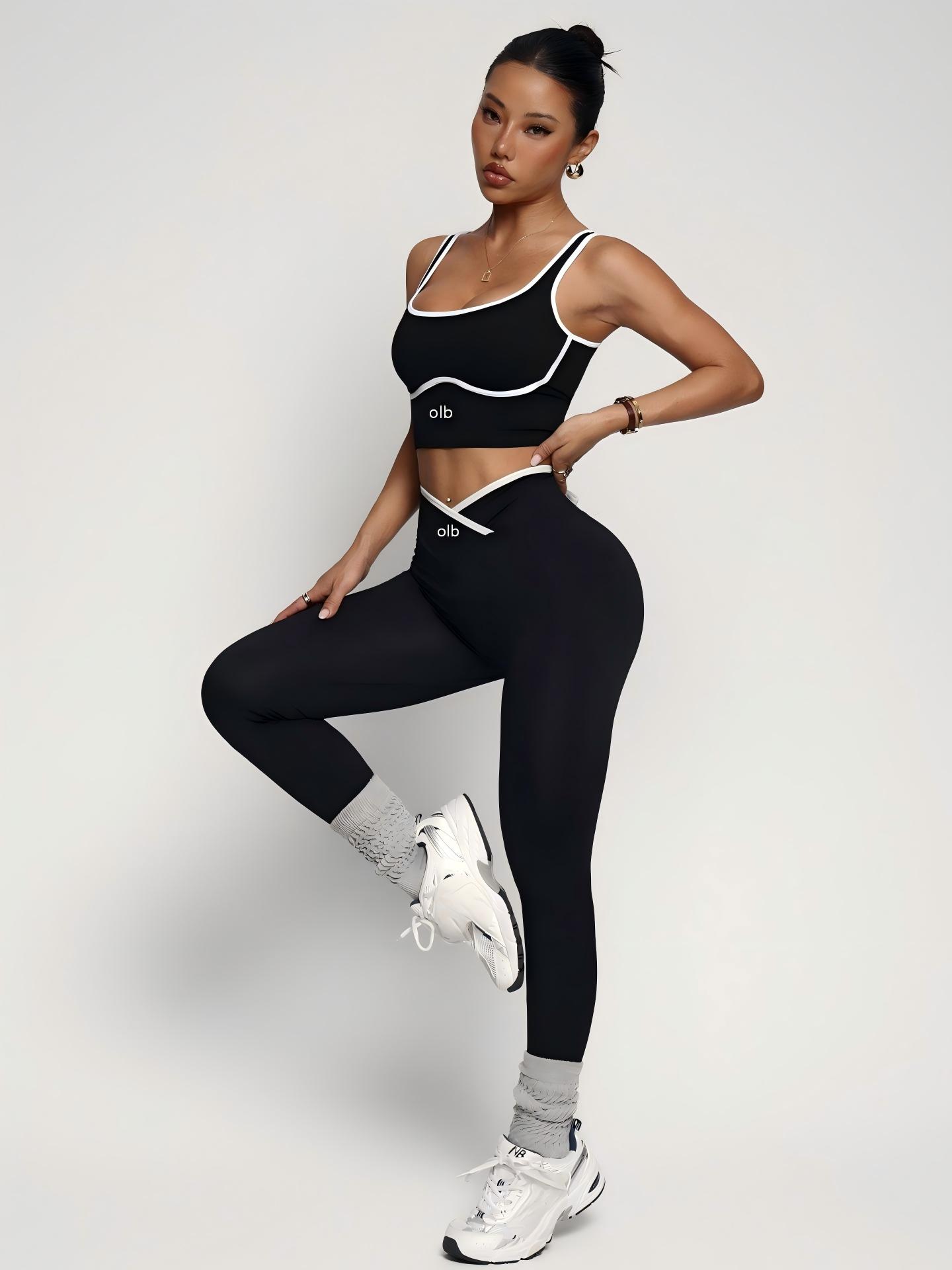 2-piece new sports bra vest pa - đánh giá và giá Yoga Fitness Outfit
