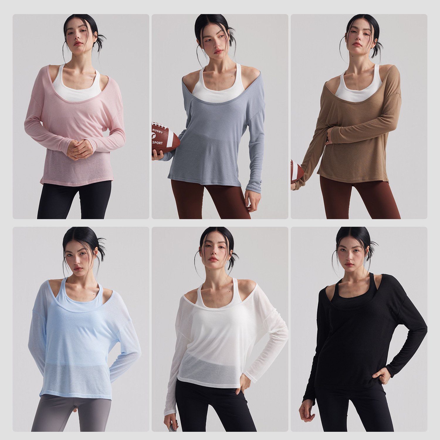 Women Loose Semi Sheer Long Sl - đánh giá và giá Yoga Fitness Outfit