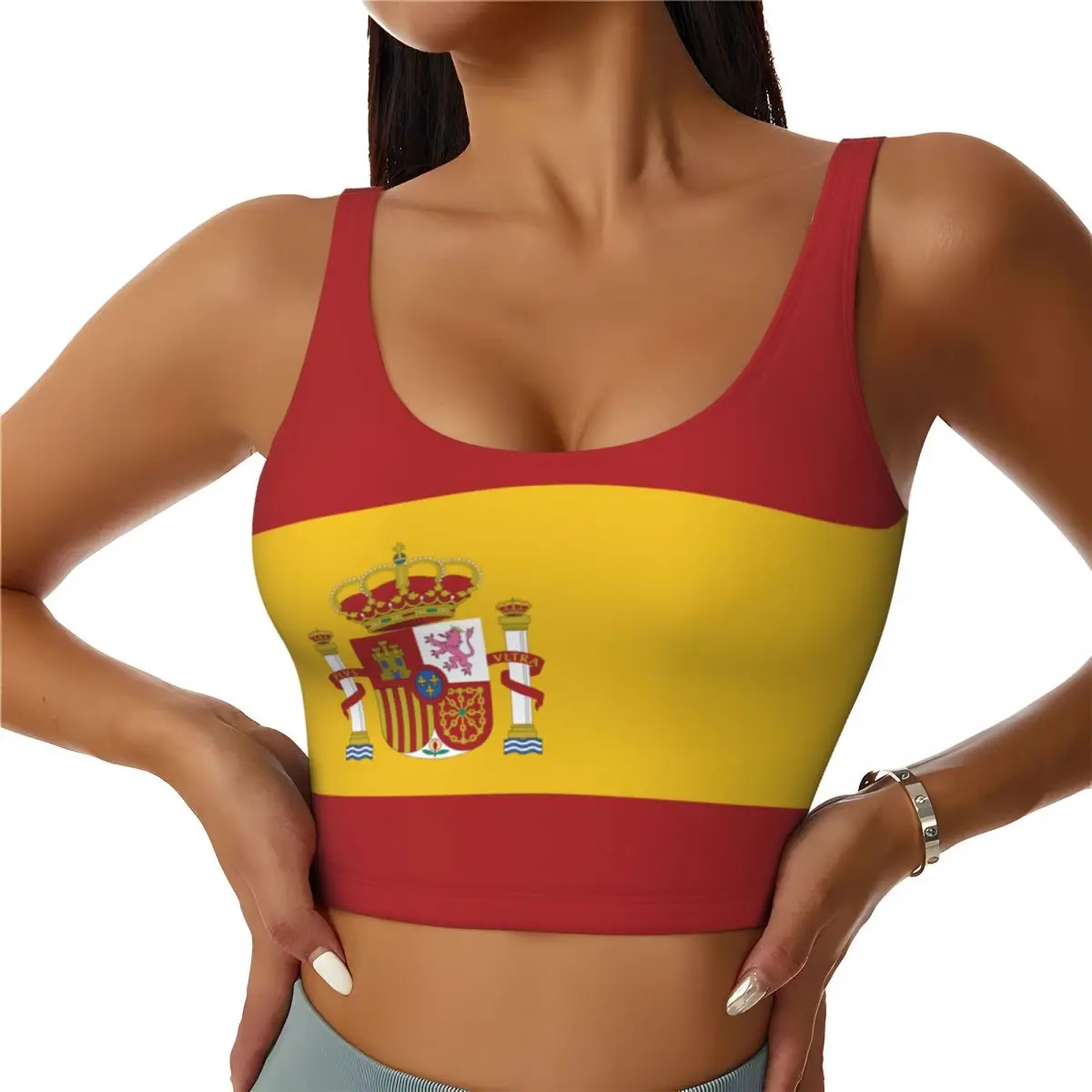 Spain Flag Basic Tops Women Sa - đánh giá và giá Yoga Và Fitness