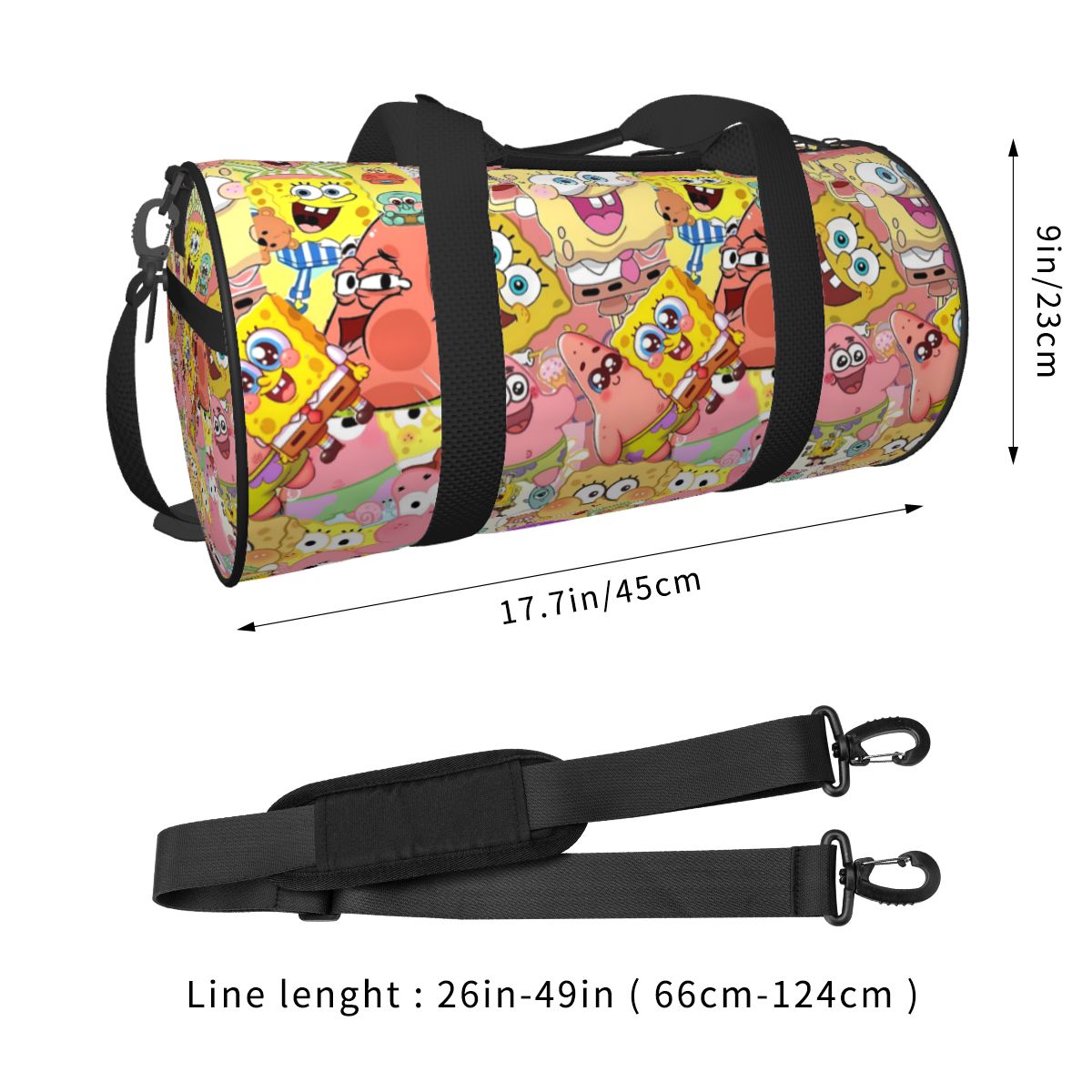 Travel Bag S-SpongeBobed Pink  - đánh giá và giá Yoga Fitness Group